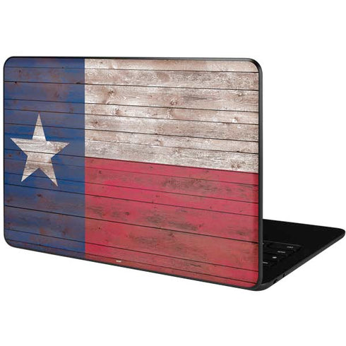 Texas Flag Dark Wood Google Pixelbook Go Skin